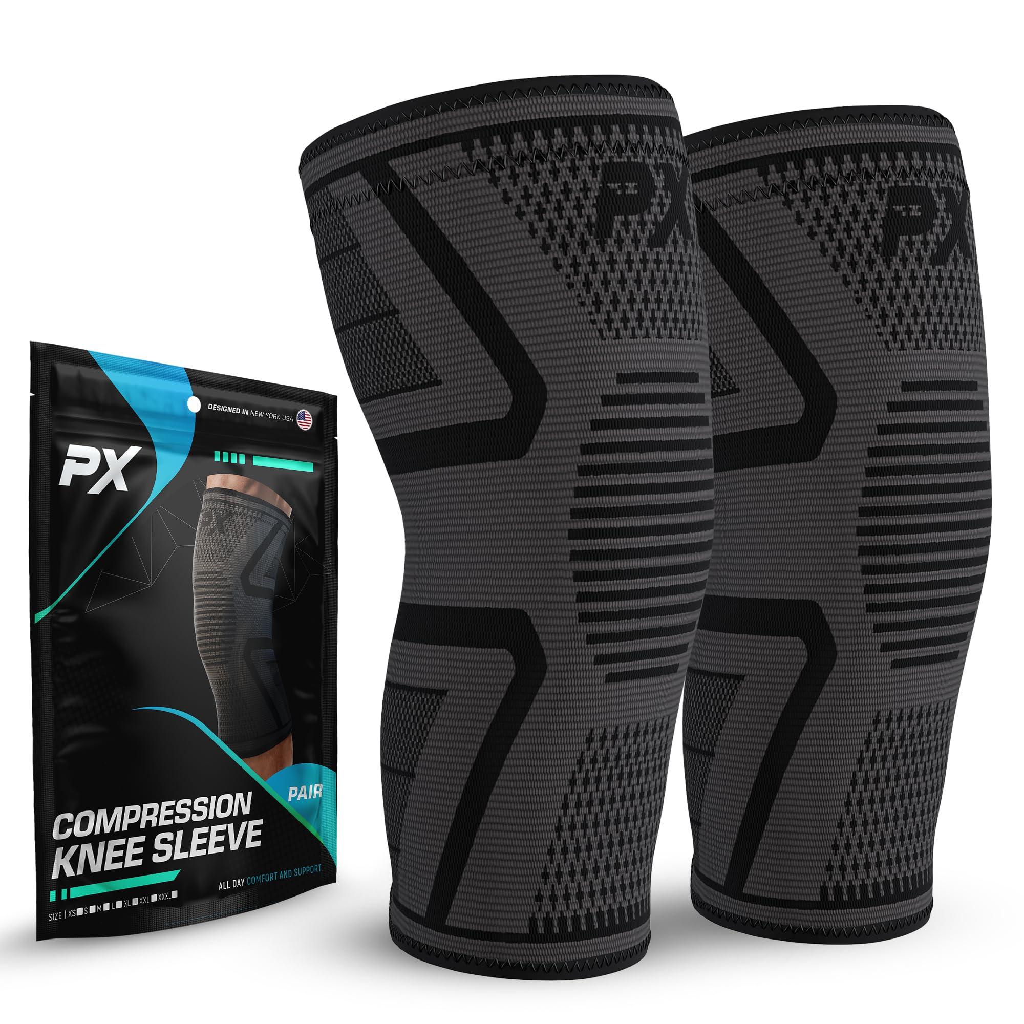 Amazon.com: PX Compression Knee Brace for Women & Men, 2 Pack Knee